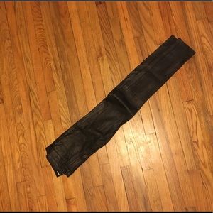 Hudson Genuine Leather Skinny Jeans